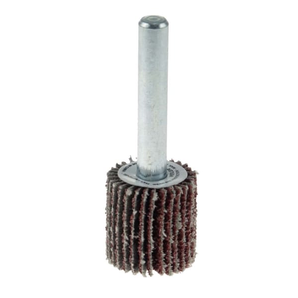 Weiler 3/4" x 3/4" x 40AO Wolverine Coated Abrasive Flap Wheel, 1/4" Stem 30715 - main